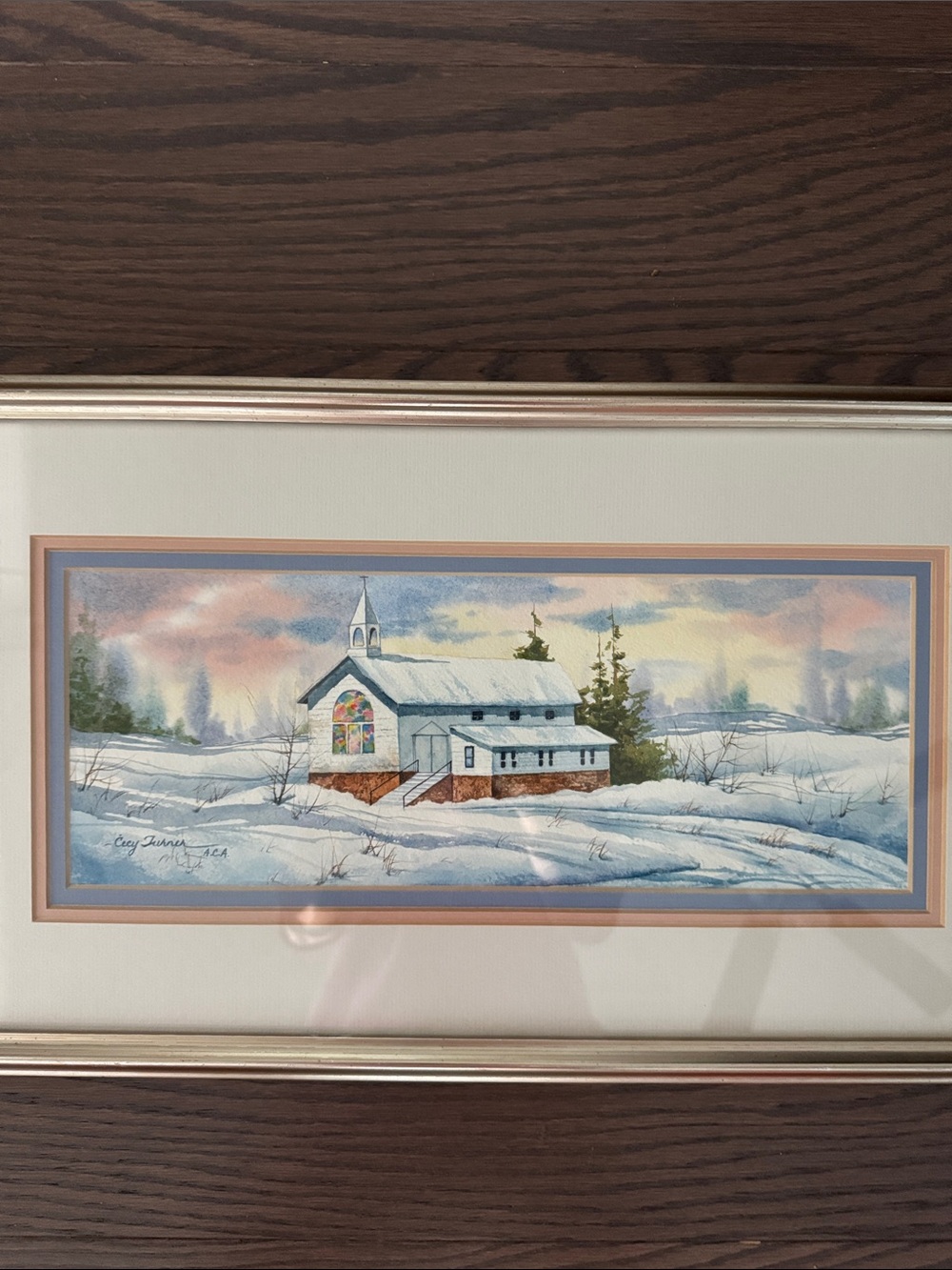 Original Cecy Turner Watercolor Framed Painting
